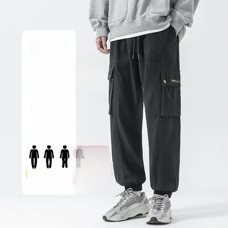 

Pure Cotton Heavyweight Casual Pants Men's Autumn Winter Thiened Loose Cuffed Work Trousers High Street American Sle Wear...