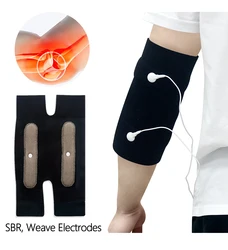 Conductive Elbow Pads Sleeve Relieve Elbow Pain for Joint Pain Relief Arthritis and Injury Recovery use with TENS unit