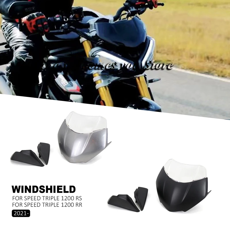 

NEW Motorcycle Accessories Wind Deflector For Speed Triple 1200RS Windshield Windscreen FOR SPEED TRIPLE 1200 RR RS 2021 2022 -