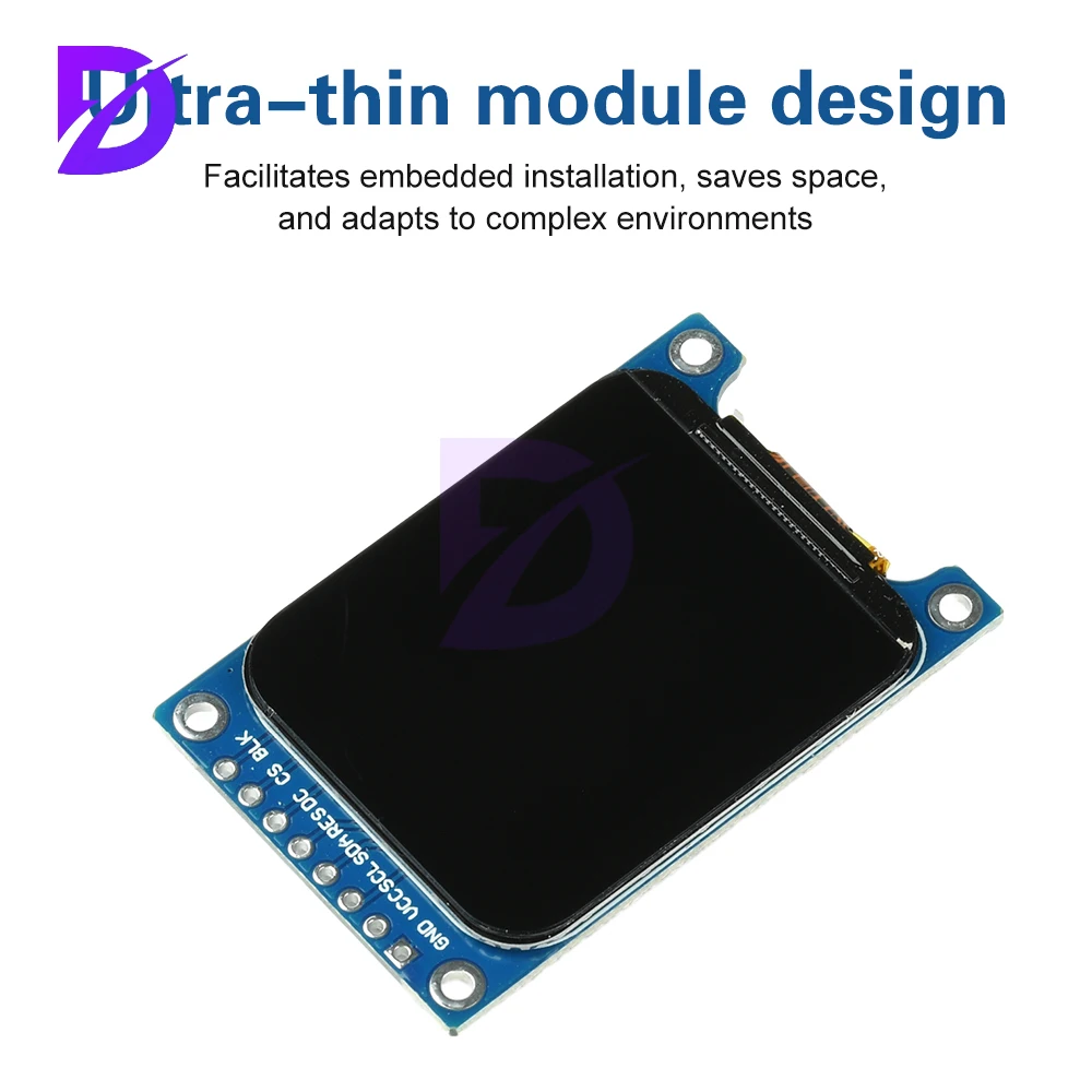 

1.69 inch TFT LCD Display 240x280 with SPI Interface Rounded Edges Ultra Thin Module for Embedded Installation