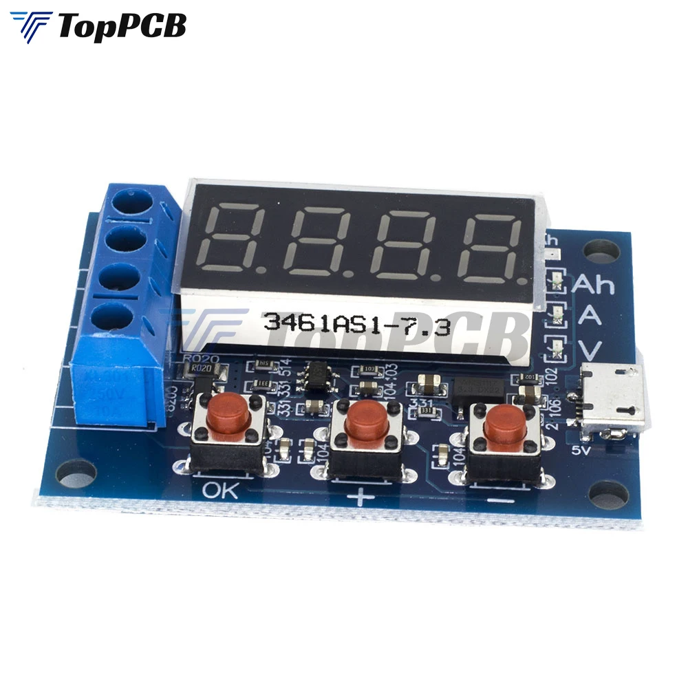 ZB2L3 LED Digital Battery Tester 18650 Lithium Lead Acid Battery Capacity Indicator DC 4.5-6V Battery Discharge Monitor Detector