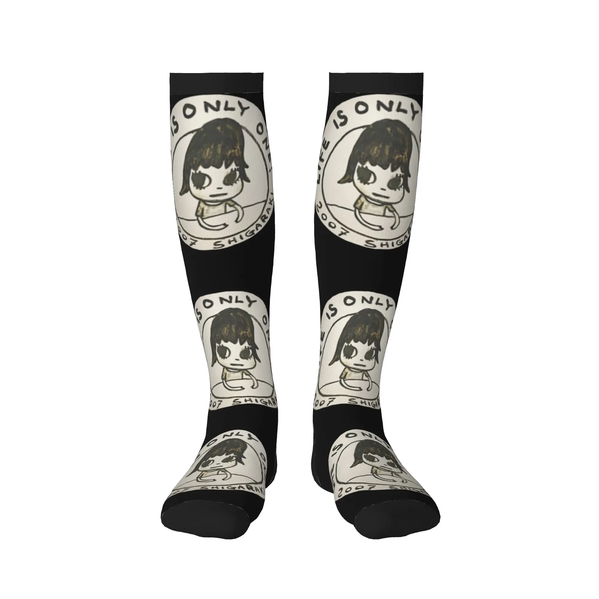 Japan Manga Art Yoshitomo Nara Men Women Sports Compression Socks Unisex Cute 3D Print  Dress Socks