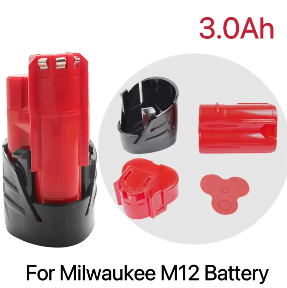 Náhradní baterie 12V pro Milwaukee M12 3.0/6.0Ah XC 48-11-2412 48-11-2440 kompatibilní s palivem M12 MLW2553-20 2462-20 - náhled 3