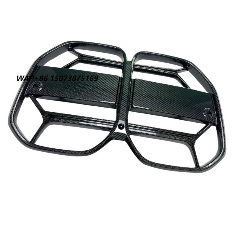 High Glossy CSL Style Carbon Fiber 4 Series G22 Front Bumper Grille Center Frame Air Intake Grill For 4 Series 2020+