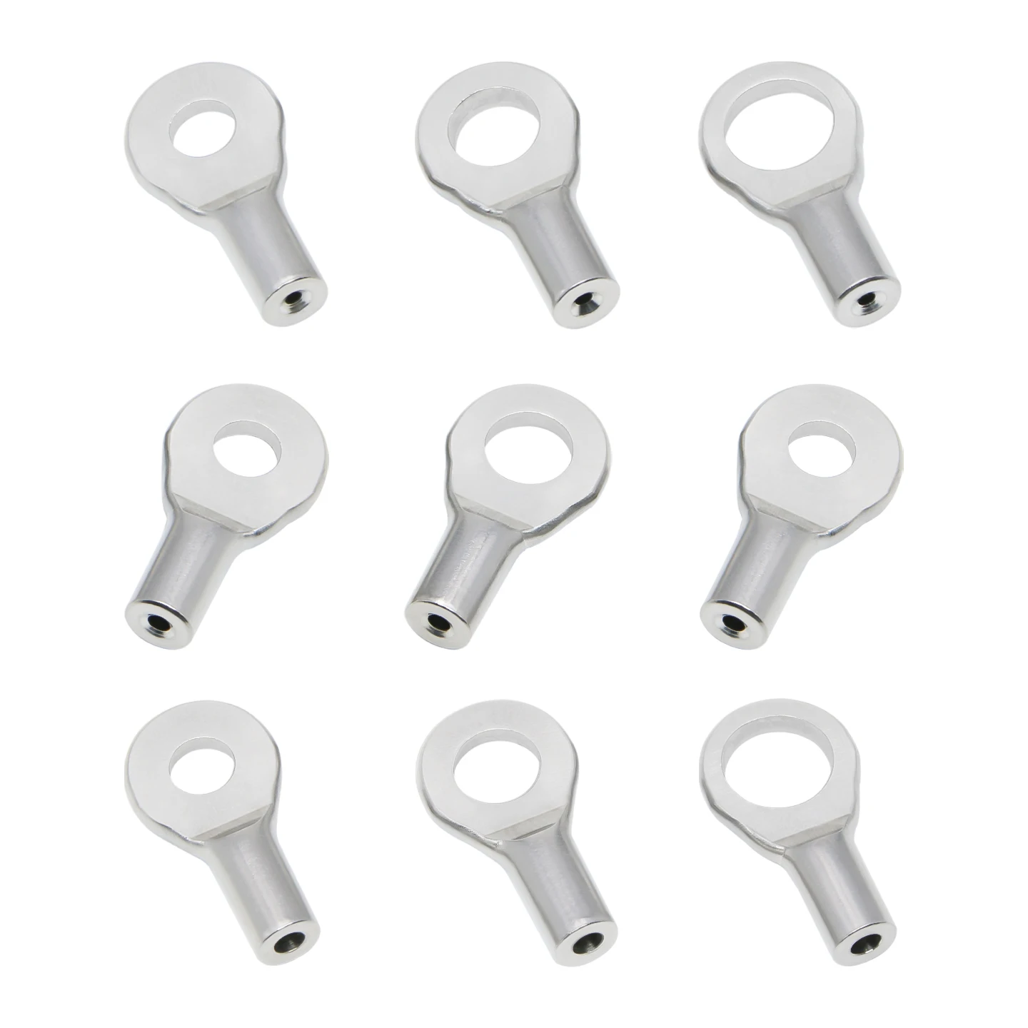 M6-M10 Stainless Steel Cable Terminal, 304 Stainless Steel Crimping Terminal for 1.5mm/2mm/3mm Steel Wire Rope
