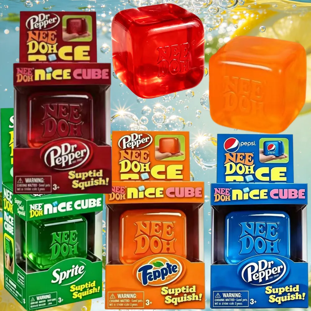 

Schylling Jellyfish & Nice Cube sensory toy, pinch and pressure reducing cube, squeezable Fidget pressure reducing limi