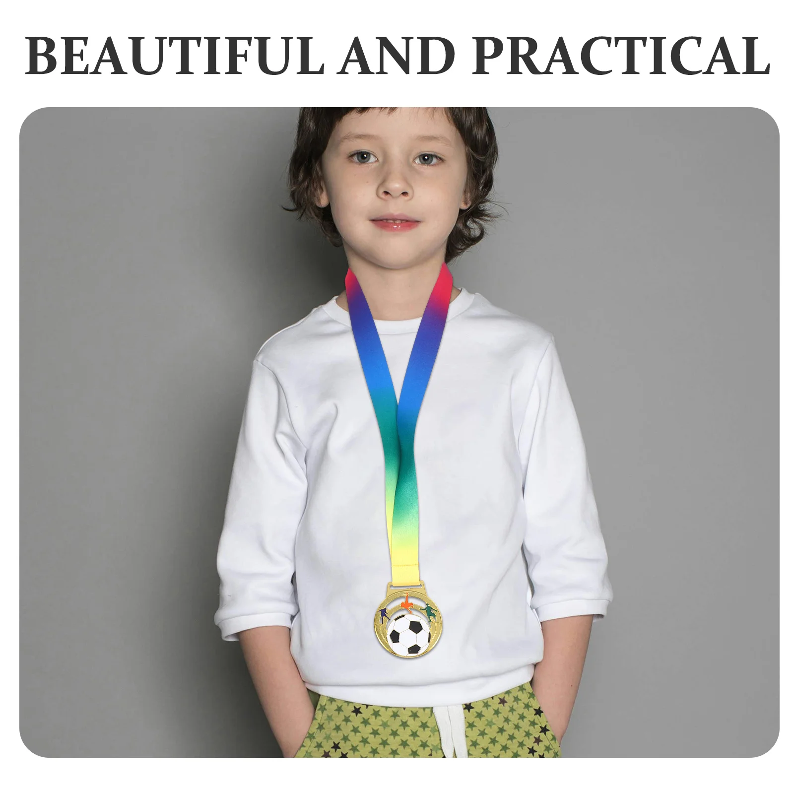 6 قطع من الميداليات الفائزة لكرة القدم، جوائز سبيكة مجوفة لجوائز مسابقة كرة القدم في اليوم الرياضي، جوائز كرة القدم