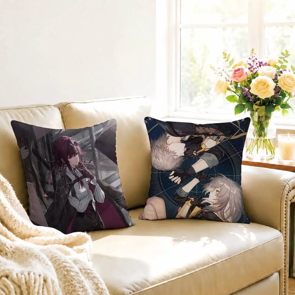 G-Game Honkai Star Rail Square Double-Sided printed Pillow Case Bedroom Bedside Pillow Sofa Cushion Cover Gift