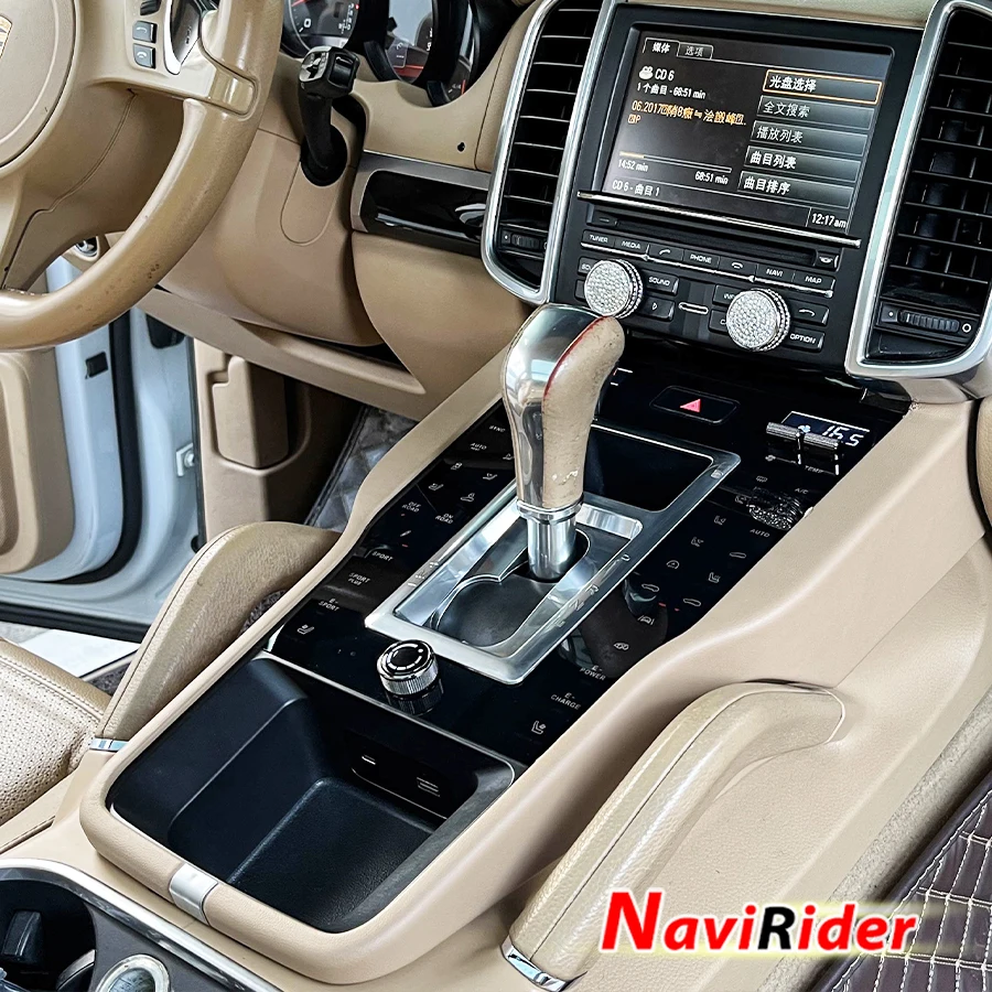 For Porsche Cayenne 2010-2016 Center Console Saddle Panel Digital Touch Control Screen Interior Upgrade Plug And Play