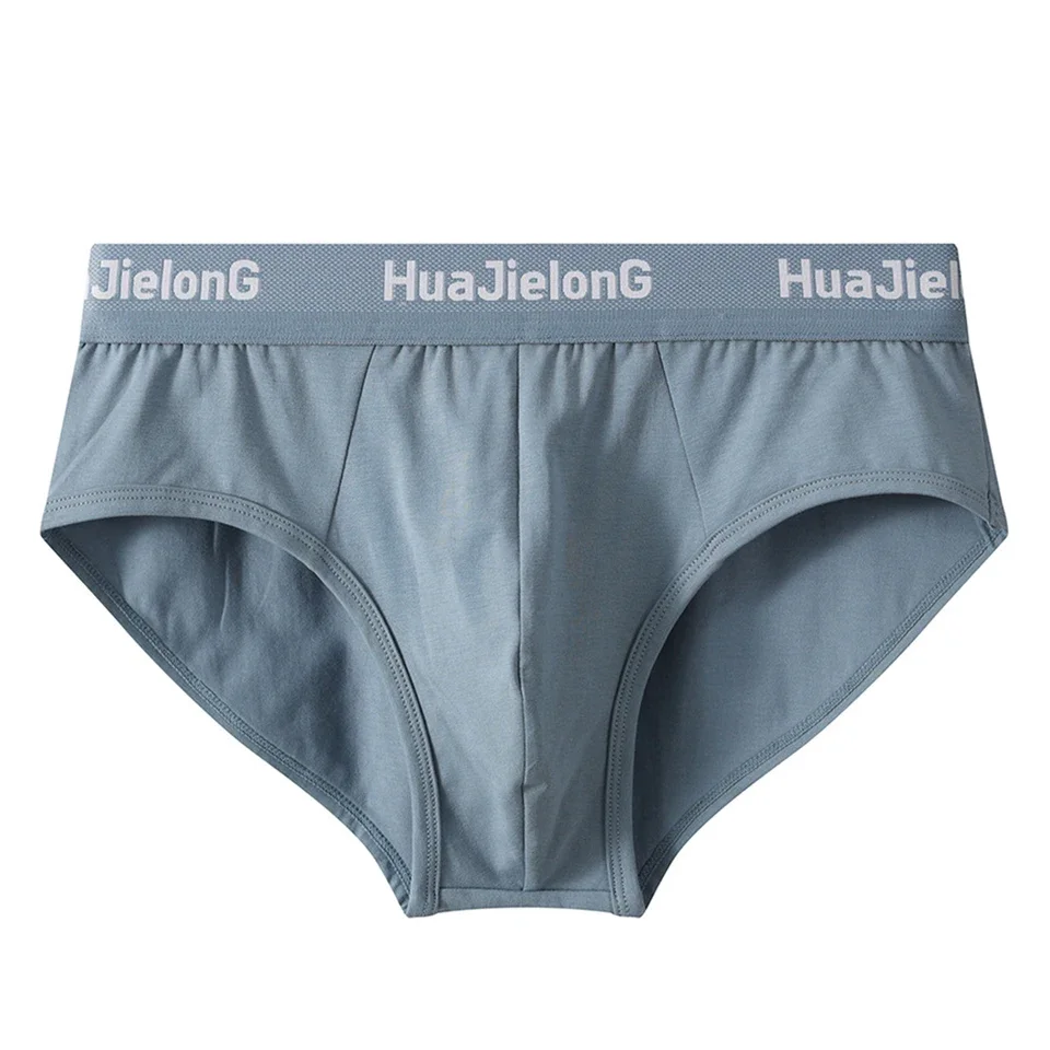 

1pc Men Cotton Breathable Underpants U-shape Punch Underwear Mid Rise Briefs Sexy Stretch L-3XL Large Size Briefs