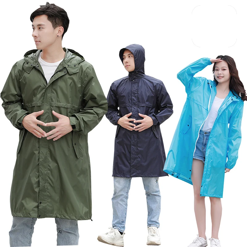 

Raincoat Men's Summer Ultrathin Coat Hiking Long Full Body Rainproof Large Size Trench Coat Breathable Poncho Women's Fashion