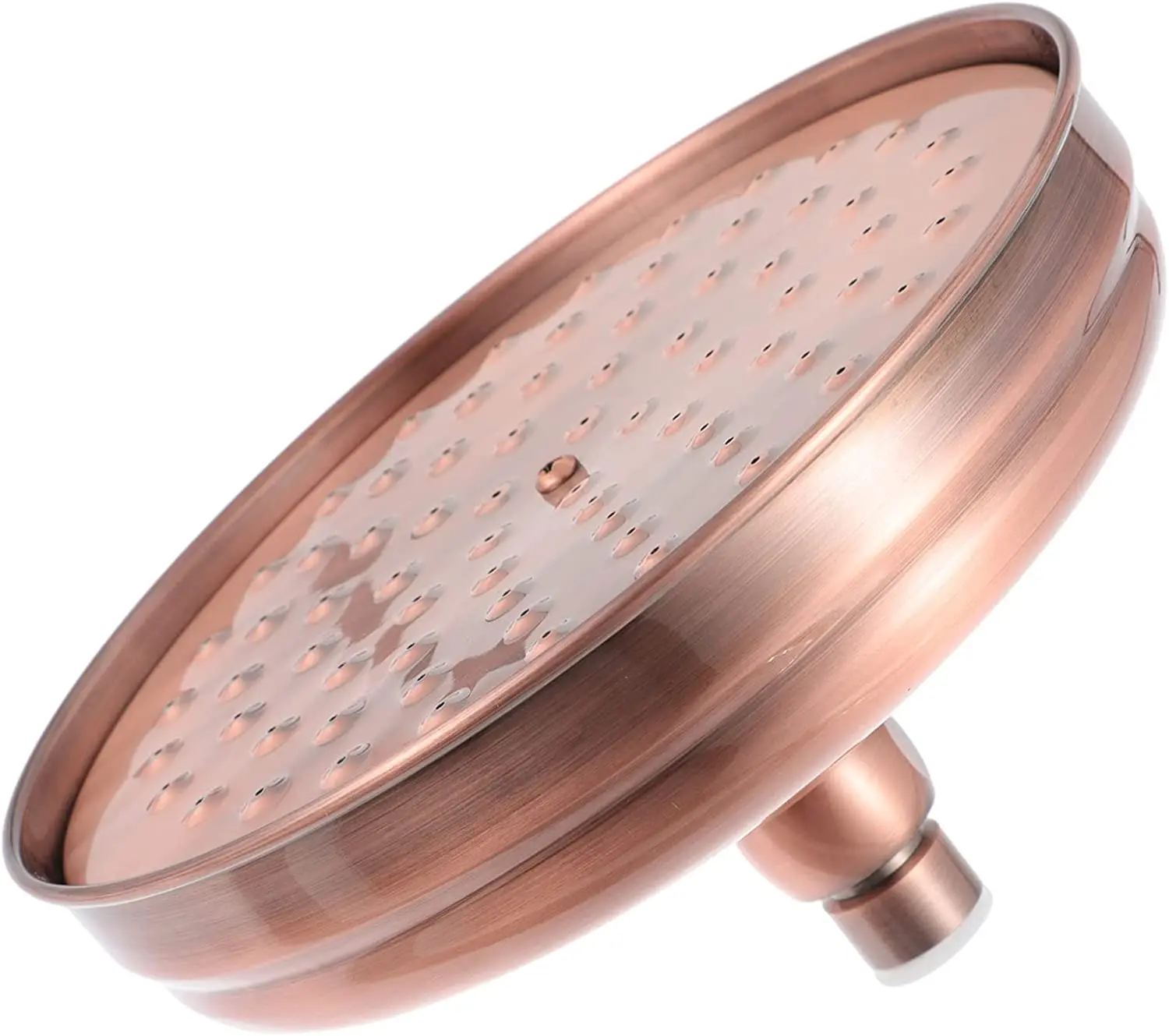 Antique Red Copper Round 8 Inch High Pressure Rainfall Shower Head 360°Rotation Adjustable Waterfall Rain Shower Head