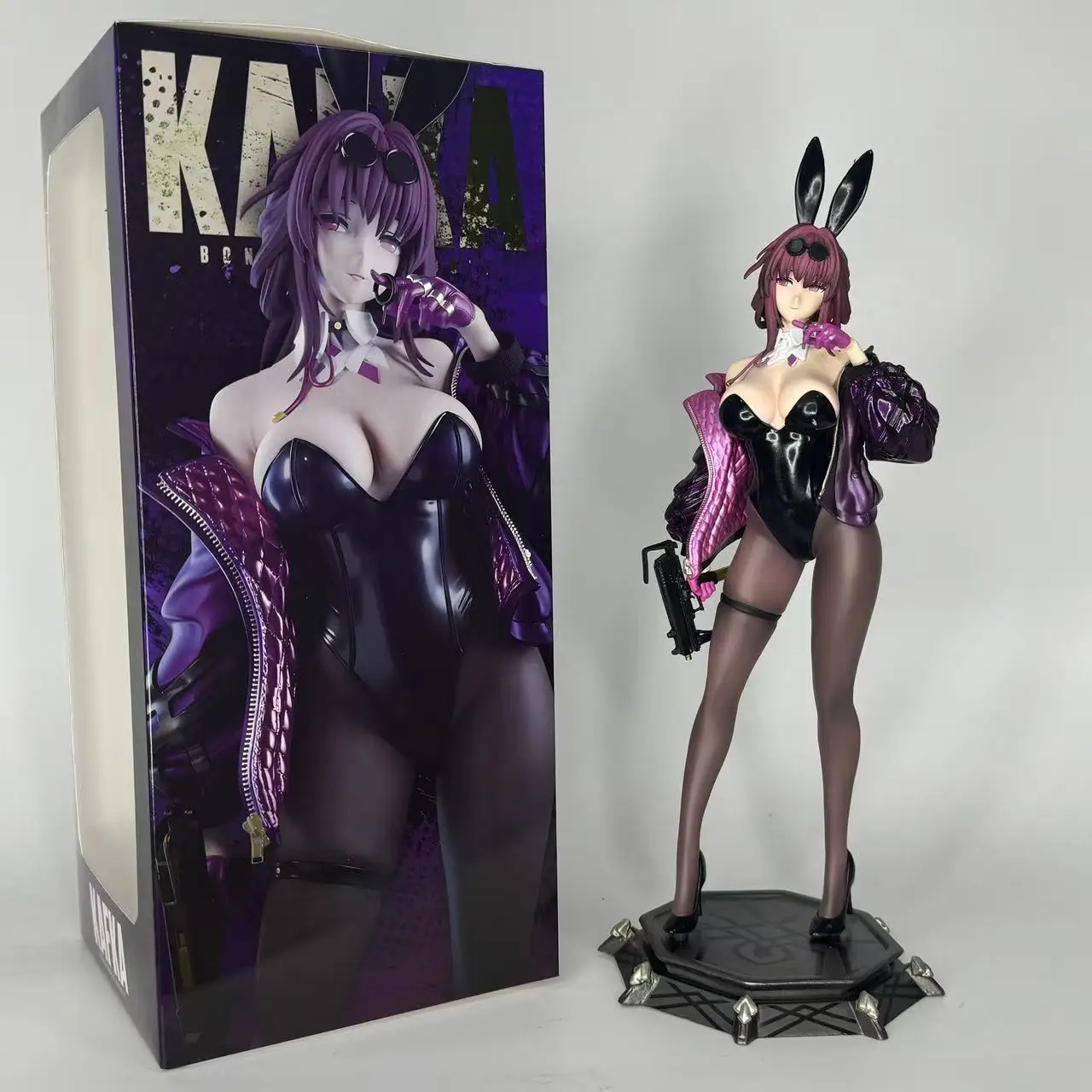 

В наличии 31 см Honkai Star Rail Kafka Bunny Girl Аниме Фигурка Kafka ПВХ Красивая Девушка Стоящая Статуя Модель Фигурка Кукла Игрушка