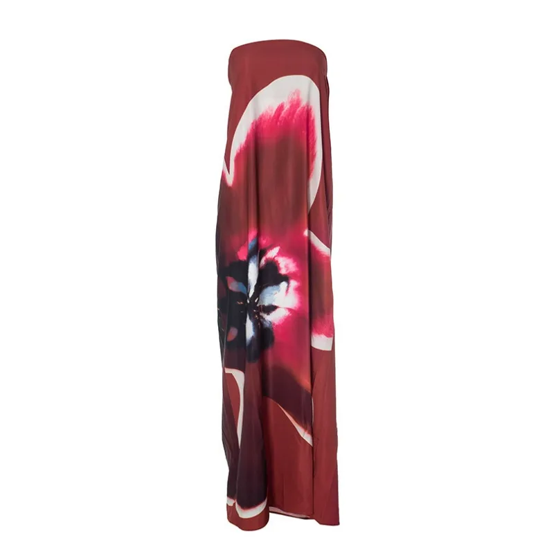 Ärmelloses, bedrucktes, trägerloses langes Kleid, modisch und sexy, für Party, Abschlussfeier, formelle, elegante Damen-Robe. – Detail 21