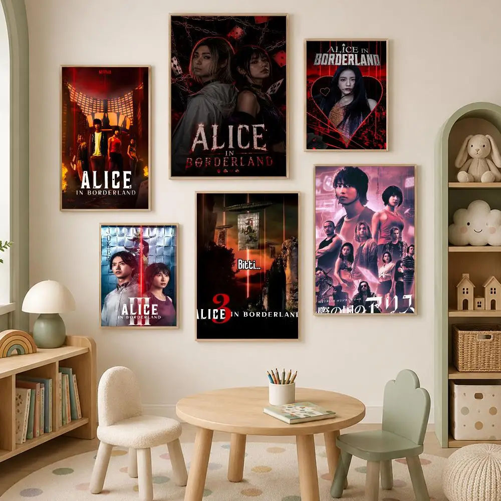 TV Alice In Borderland Poster Self-Stick HD PP paper Wall Art Poster, Waterproof Decor for Bedroom, Living Room and Home