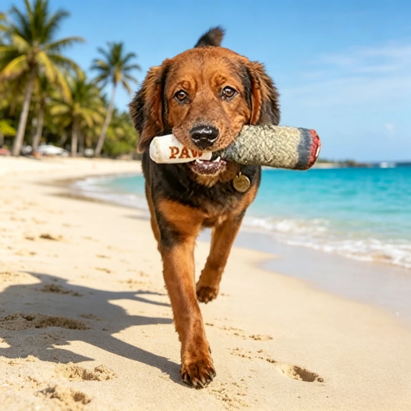 1 Stück Neuartiges Zigarrenförmiges Quietschendes Hunde-Plüschspielzeug Interaktives Kauspielzeug für Kleine und Mittelgroße Hunde zur Zahnreinigung und Langeweile-Bekämpfung