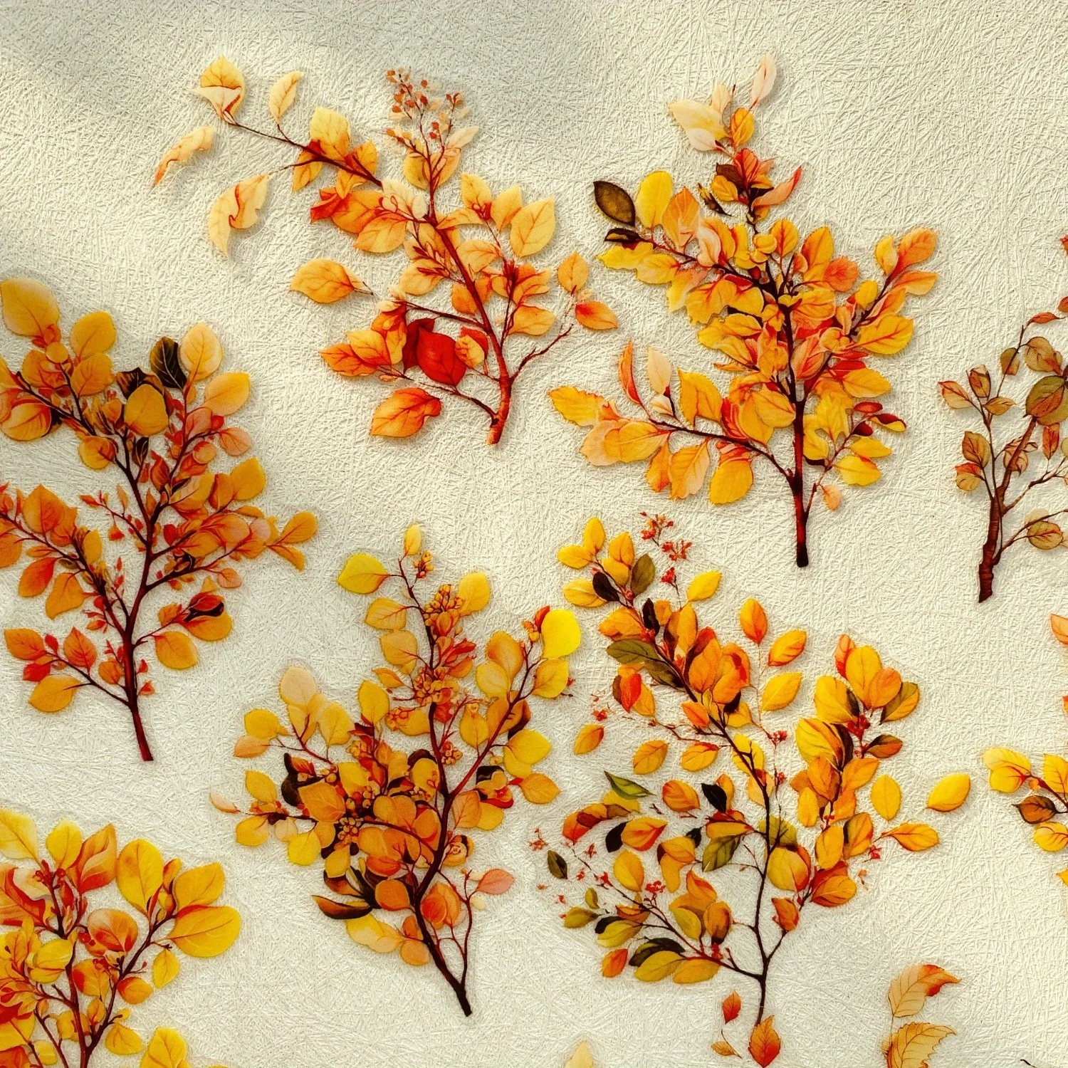 Journamm 20pcs Branches DIY Journal Material PET Stickers Scrapbooking Arts and Crafts Projects Decor Photo Album Collage