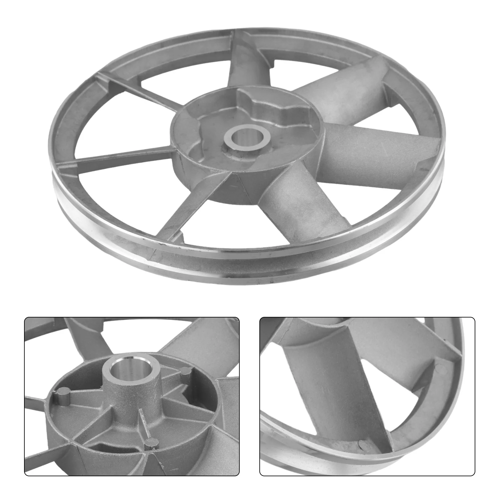 Robust Single Groove Triangle Wheel Pulley for Air Compressor Belt Machine Head 13mm Installation Slot Width 265mm Diameter