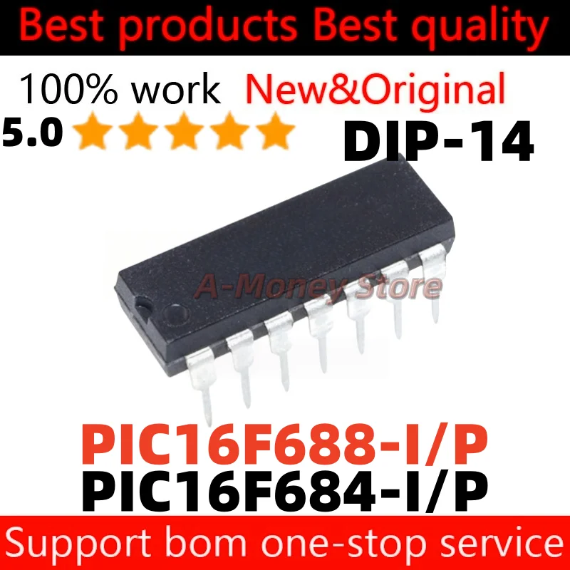 

(10pcs)PIC16F688-I/P PIC16F688 I/P PIC16F684-I/P PIC16F684 I/P DIP-14