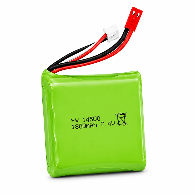 Akumulator Lipo 7.4V 1800mAh 14500 z wtyczką JST do DumboRC DDF350 X10P HOTRC CT88A RadioLINK RC6GS Nadajnik Części do Samochodów RC — zdjęcie produktu 5