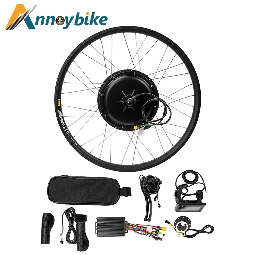 Electric Bike Conversion Kit 26 Inch Conversion Kit 48V 1000W 1500W Front Rear Bicycle Hub Motor Wheel 450rpm Torque 25n.m