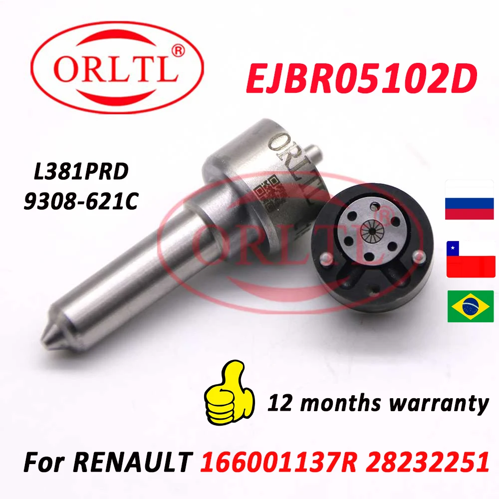 

28232251 EJBR05102D Diesel Injector Nozzle L381PRD L381PBD Valve 9308-621C 28239294 28440421 Repair Kits 7135-646 For DACIA