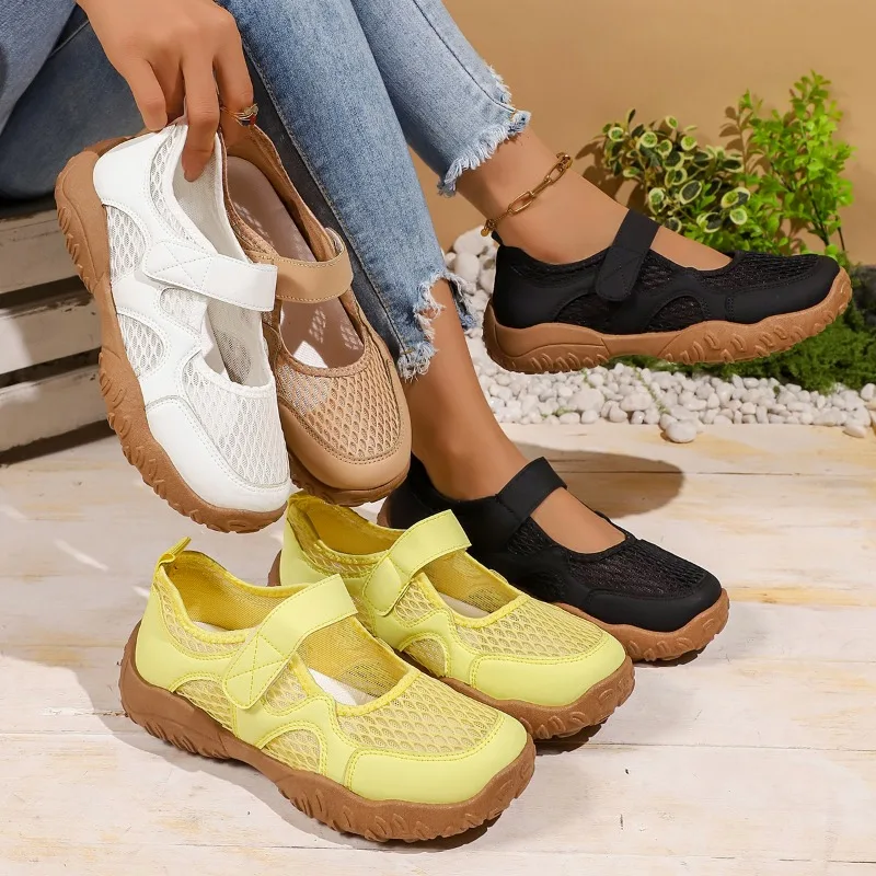 Primavera outono nova malha de corte baixo tênis feminino anti deslizamento respirável mocassins moda sola macia conforto mulher sapatos tênis feminino