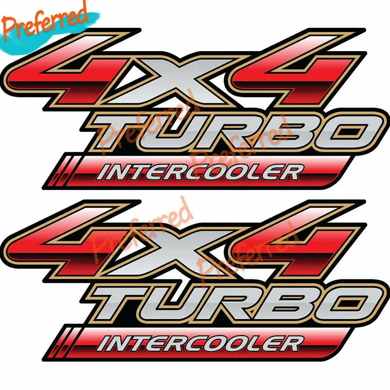 2X TURBO INTERCOOLER HILUX TURBO DECAL STICKER TRUCK VEHICLE 4x4 OFF ROAD HUNTER HUNTING