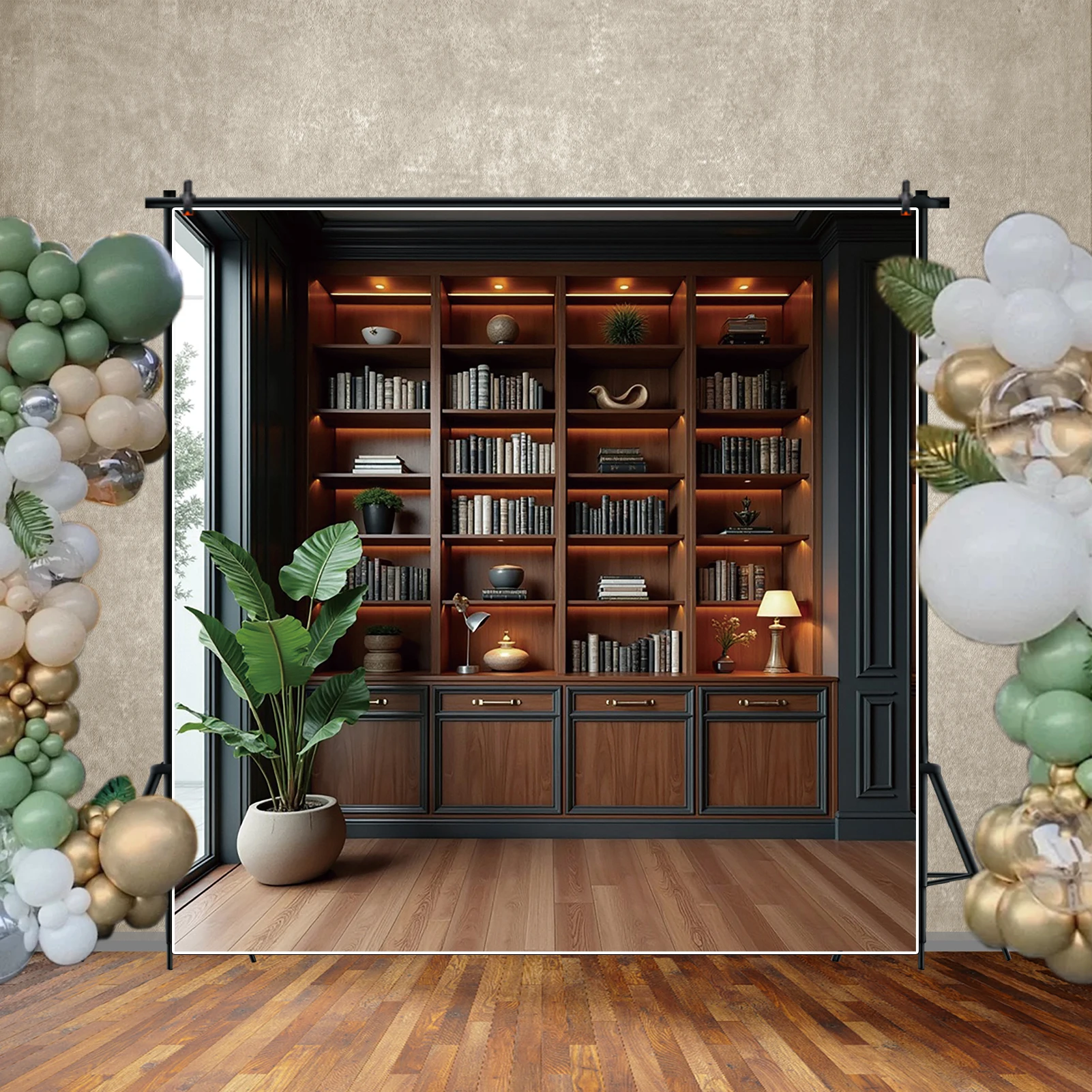 MOON.QG غرفة المعيشة الغربية القلعة أريكة قوس نافذة الستار خلفية التصوير ديكور خلفية المنتج التقاط الصور ملصق #4