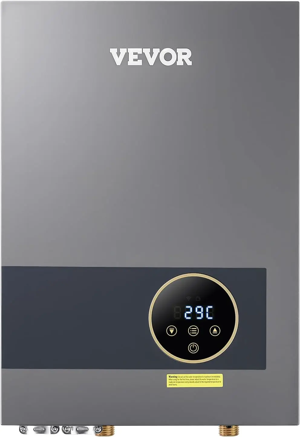 Tankless Water Heater Electric 36KW 240V Black Instant Water Heater LCD Touch Screen Digital Temperature Display Child