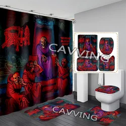 Death Rock Band  3D Printed Shower Curtain Waterproof Bathroom Curtain Anti-slip Bath Mat Set Toilet Rugs   K02