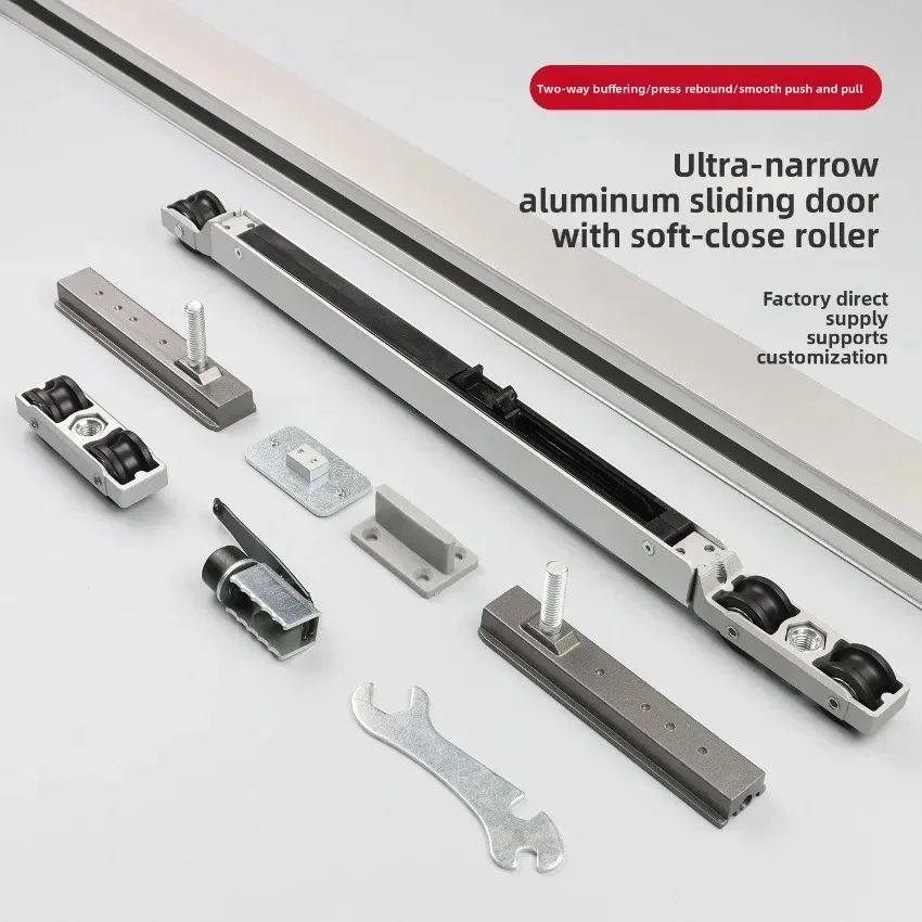 

Extremely narrow aluminum frame sliding door damping hanger home improvement hardware sliding door pulley aluminum frame