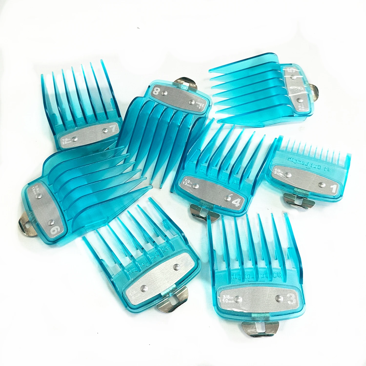 Premium 8-Piece Clipper Guard Set Professional Clipper Guide Comb Set Compatible with Most Wahl Clippers