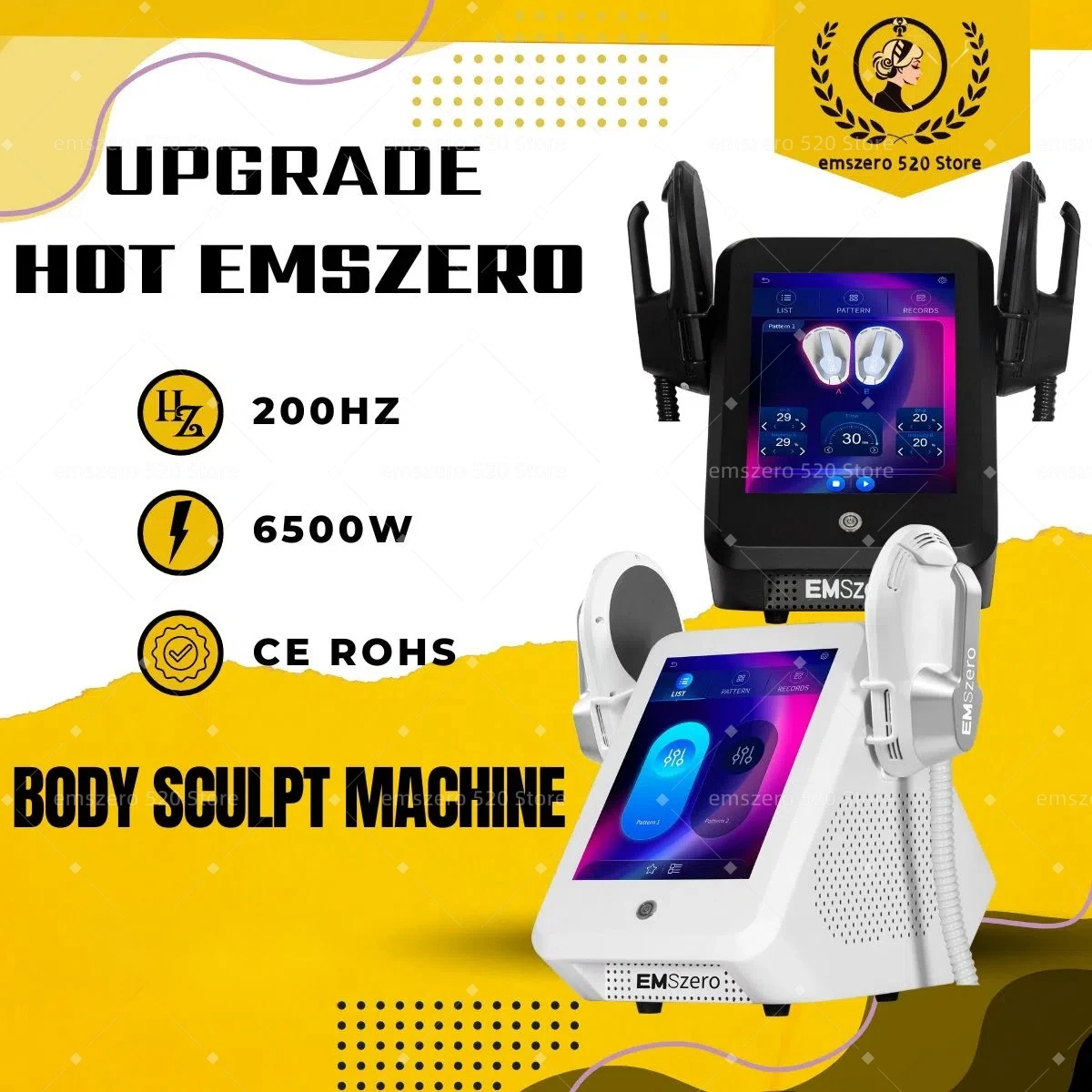 

EMSzero Neo 15 Tesla 6500W EMS Portable Muscle Slimming and Weight Loss Engraving Body Sculpting Machine Salon