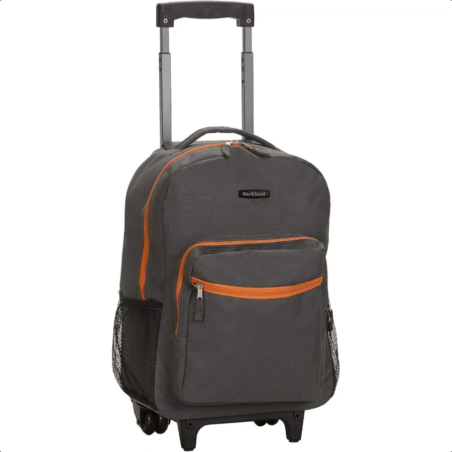 

Double Handle Rolling Backpack Charcoal 17Inch