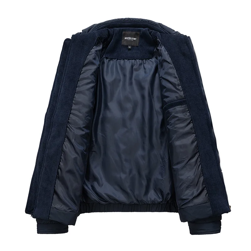 Men's Diamond-Shaped Checkered Cotton Jacket Autumn 2025 Urban Lapel Fleece Casual Trend Coat