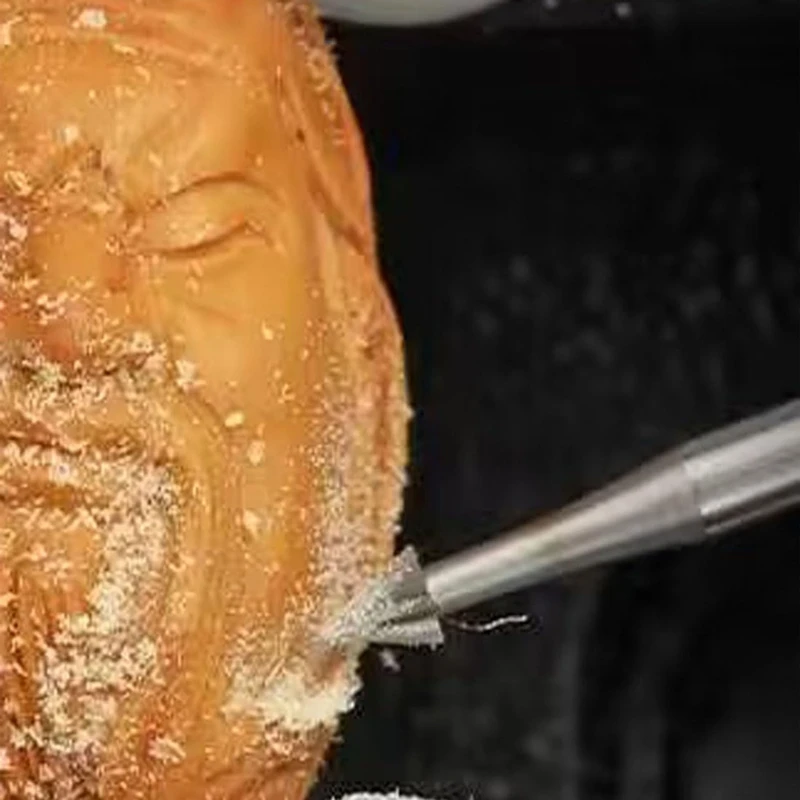 Brocas de enrutador de grabado de acero, vástago de 3/32 pulgadas, 6 piezas, ámbar Oliva, para herramientas rotativas (brocas de tallado de 2,3mm)