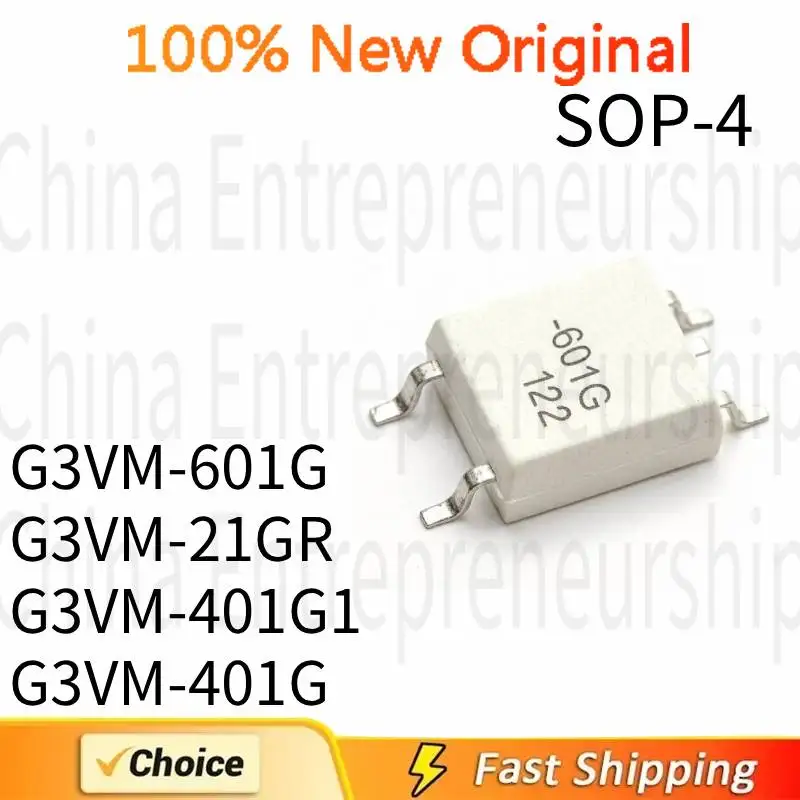 5 PCS SOP-4 G3VM-601G G3VM-21GR G3VM-401G1 G3VM-401G SOP-4 WHITE SMD Optocoupler solid-state relay 100%Quality Original