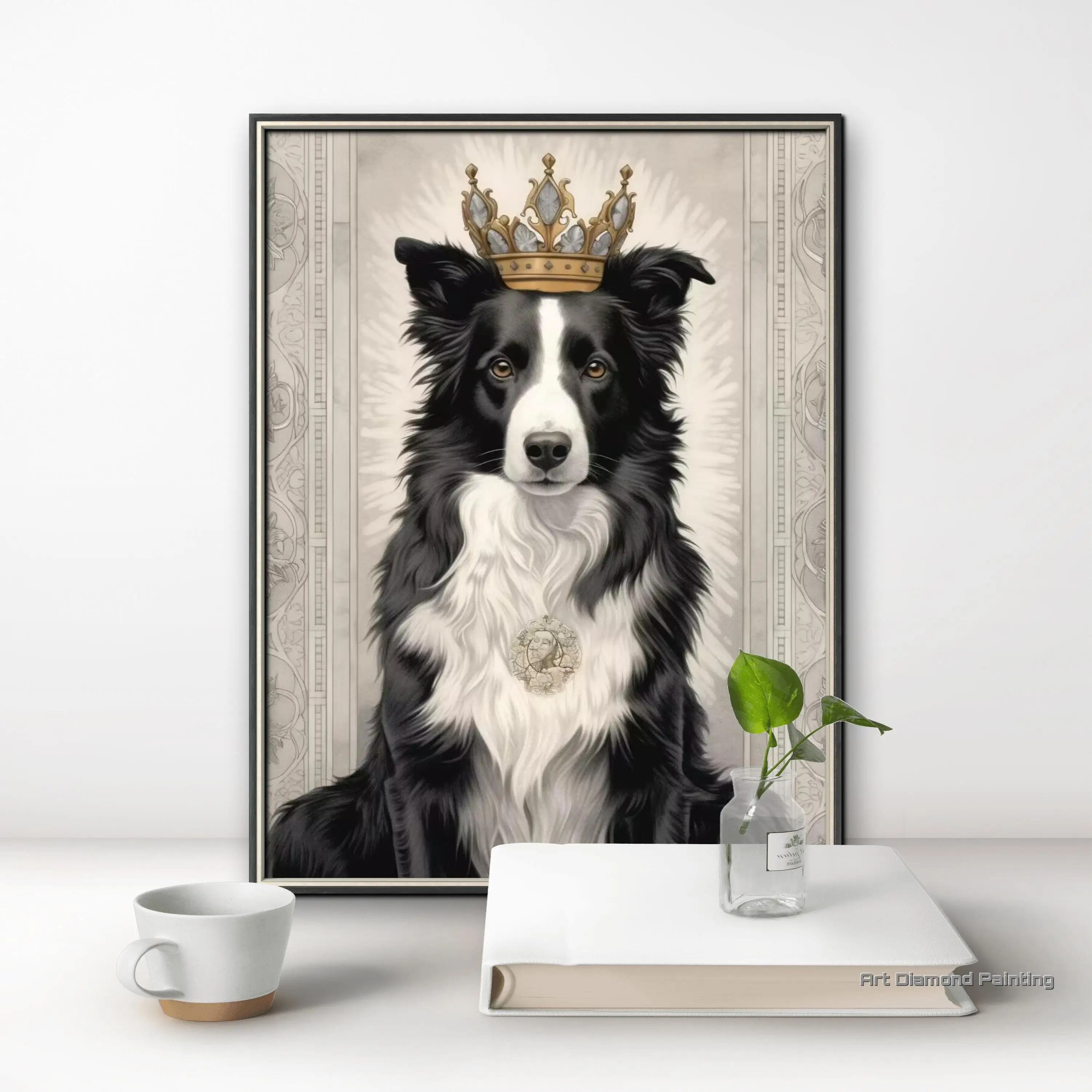 DIY AB Diamond Painting Embroidery Australian Shepherd Border Collie  Fantasy Pet Dog Animal Cross Stitch Mosaic Home Decor Gift