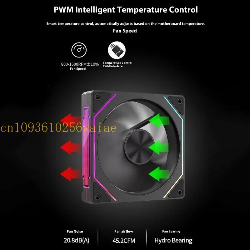 652f Miroir du ventilateur d'ordinateur Argb côté éclairage reflevant le ventilateur boîtier inverse / optimisation des