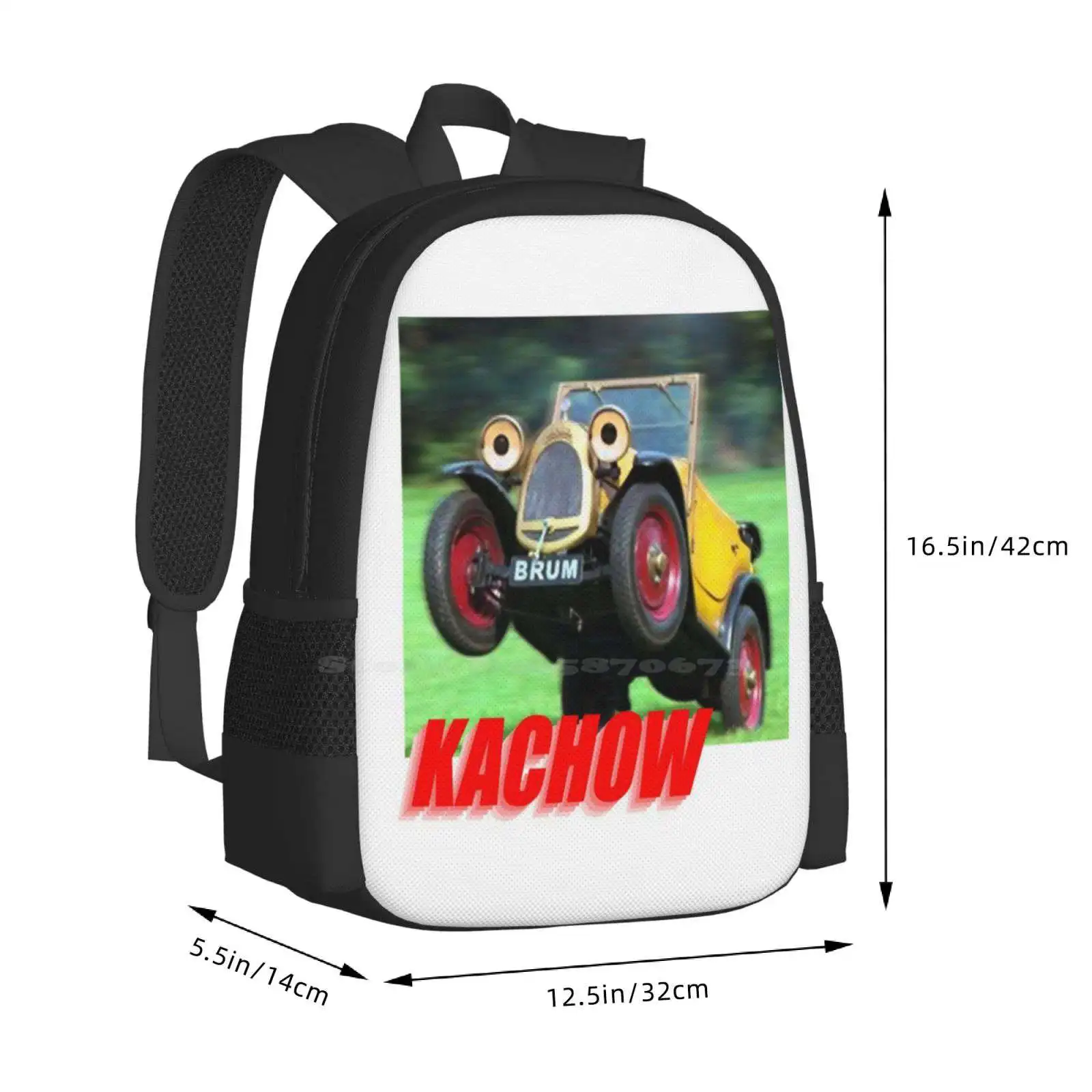 Kachow Pattern Design Laptop Travel School Bags Saying Kachow Kachow Lightning Kachow Cars Movie Kachow Kachow Mcqueen Kachow