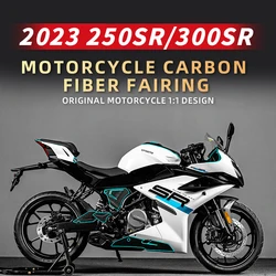 For CFMOTO 250SR/300SR 2023 Motorcycle Carbon Fiber Fairing Stickers Kits Of Bike Accessories Decoration Protection Decals