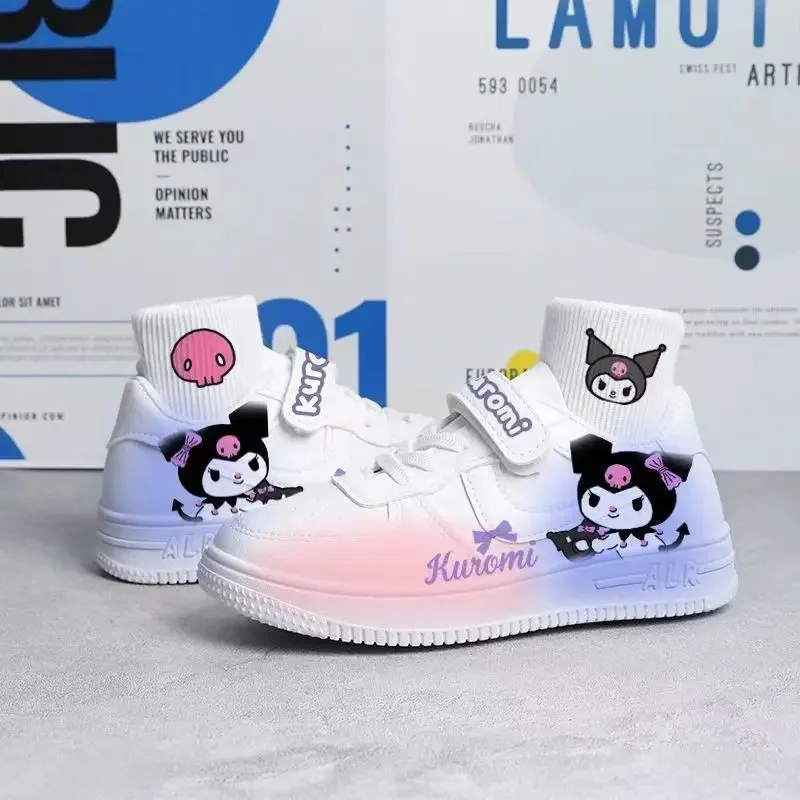 Sanrio Cinnamoroll Anime Children Board Shoes Cute Cartoon Kawaii Ins Kuromi My Melody Children Sports Sneakers Gifts for Kids