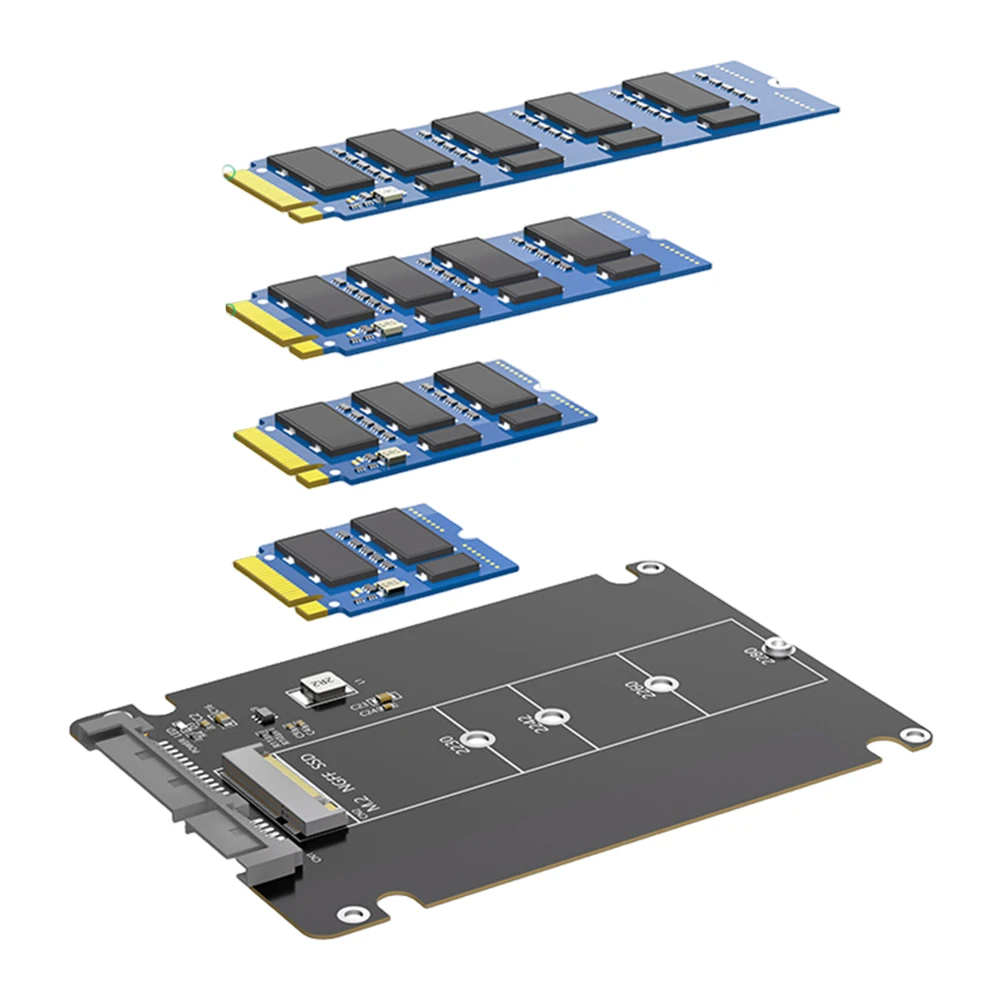 

M.2 NGFF B Key To 2,5-дюймовый корпус SATA SSD Корпус M.2 SSD Адаптер M.2 NGFF SSD на 2,5-дюймовый адаптер SATA III для ноутбука