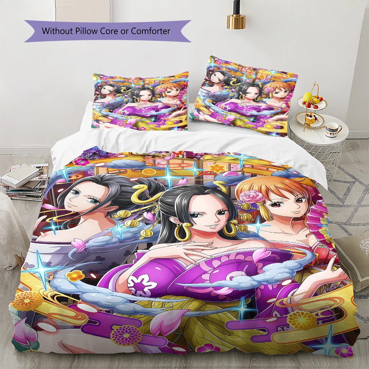 One Piece Nami Comfortable Duvet Cover Soft, Kids Bedding Gift Set, Various Sizes Available -HE85