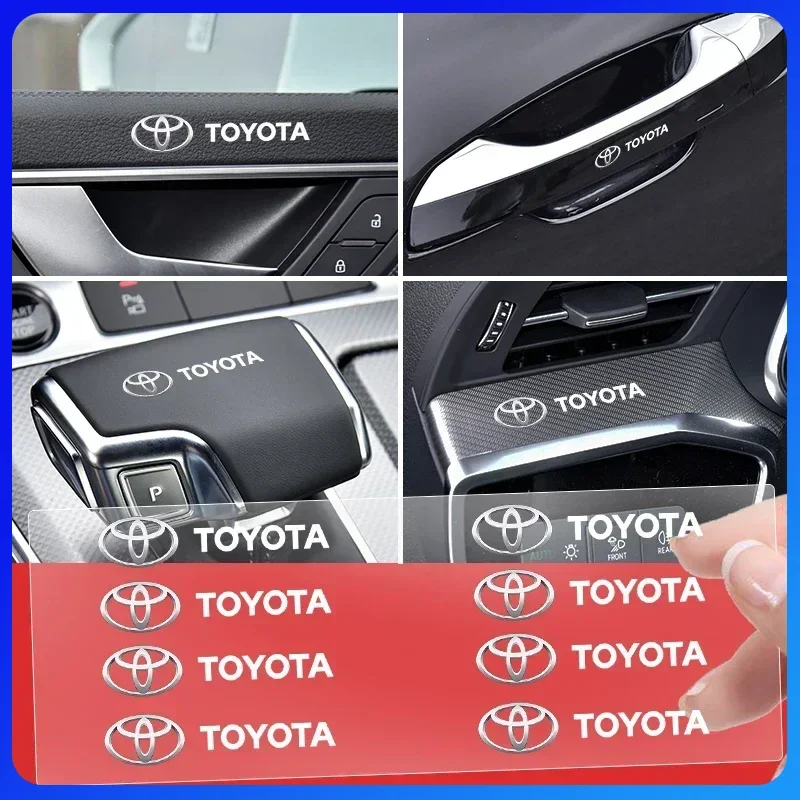 

Transparent Car Logo Badge Emblem Sticker Styling Decorative Stickers For Toyota C-hr Prado Rav4 Yaris Hilux Prius Avensis
