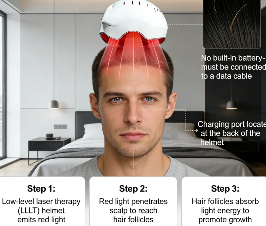 

Фотобиомодулирующий шлем LLLT COZING-C300: 90 лазеров, 210 светодиодов для лечения алопеции и хронической выпадения волос