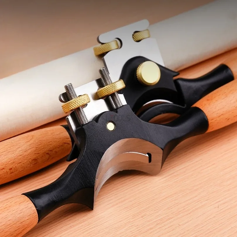 Adjustable Two Handed Mini Planer Tool Manganese Steel Woodworking Cutting Plane Spokeshave Trimming Tool Manual Wood Planer