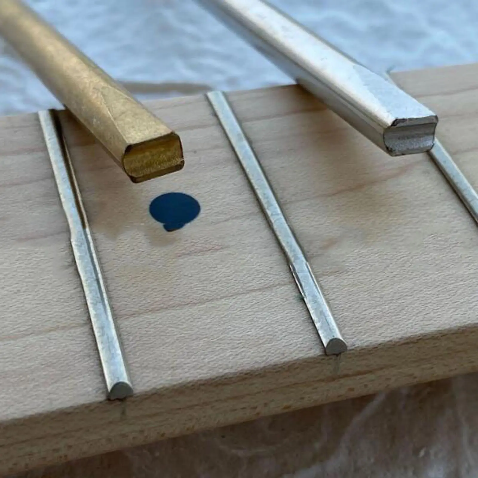 Bass Guitar Fret Setter Metal Fret Setting Punch Luthier Tools Fret Wire Dressing Kit for Neck Repairs