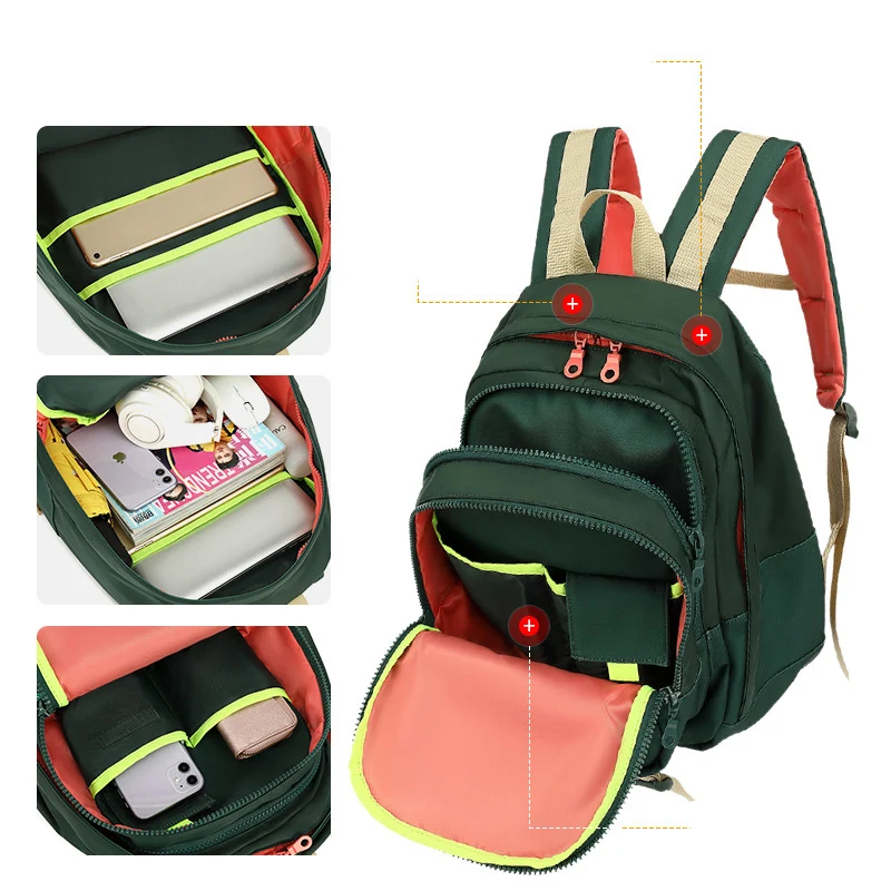 Backpack Women's Simple Large-capacity Travel Backpack Casual Korean Schoolbag for Junior High School Students Shoulder Bag